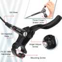 BUCKLOS mountain bike brakes, mechanical brake cable actuation, caliper with aluminum alloy levers, 160mm rotor, universal PM adapter for electric bikes/folding bikes/scooters/fat tire bikes, PCS 1