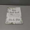 Toctose 8x11 Inch Wooden Wedding Signs for Ceremony and Reception, Rustic Vintage Photo Guest Book Sign with Stand