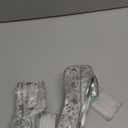 Dilunave 2 Pack 32.8 Feet Christmas Ribbon Lights 100 LED Battery Operated Xmas Fairy Double Layer Copper Wire Ribbon Bows Fairy Strings Tree Garden Bedroom Party Decorations (Silver)