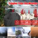 Grill Cover, 58 inch Heavy Duty BBQ Gas Grill Cover for Outdoor Grill, Waterproof, Weather Resistant, Anti-UV, Rip-Proof, Fade Resistant Barbecue Cover with Hook-and-Loop Straps for Most Grills