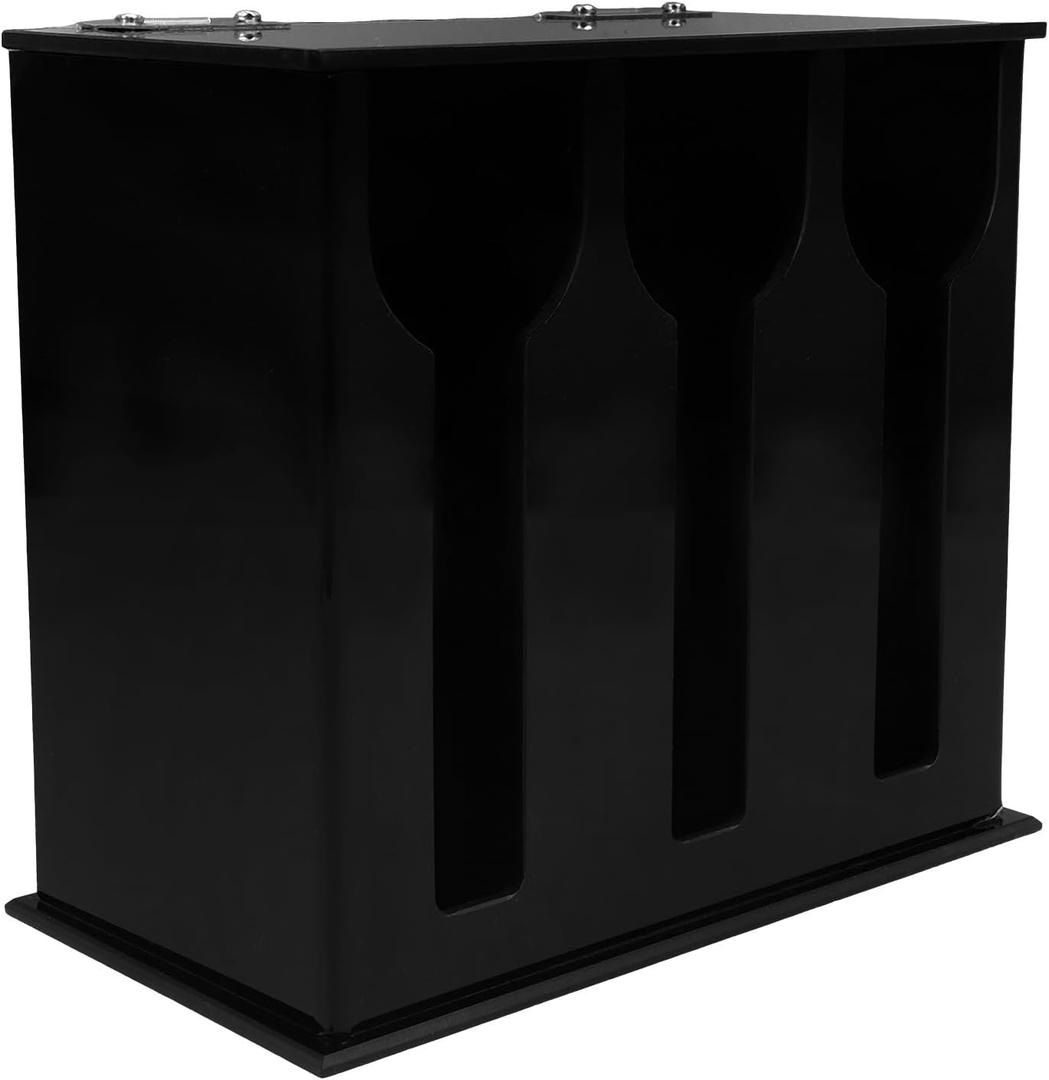 VOSAREA Utensil Dispenser Acrylic Silverware Organizer 3 Compartments Fork and Spoon Dispenser Cutlery Organizer for Kitchen Countertop Restaurant Storage
