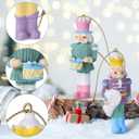Christmas Nutcrackers Ornaments: 8Pcs Candy Resin Hanging Nutcracker Figures, Pastel Nutcracker Decor for Christmas Tree Candy Colored Nutcracker