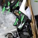 KEANO Motocross Style Kids Bike for Boys Girls Ages 4-7 Years, 16 Inch Bikes with Training Wheels and Number Plate, Toddler Bike Children Bicycles Green