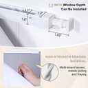 No Drill Linen 100% Blackout Roman Shades for Windows 32"W x 64"H