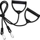 1 Pair Stepper Resistance Bands with Clips, Pedal Resistance Band with Handle, Fitness Pull Rope for Workout Strength Training at Home