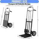 Folding Hand Truck Dolly - 600 LB Capacity, Heavy-Duty Wheels and Compact Design for Moving Heavy Loads in Warehouses, Offices, Homes, and Shopping