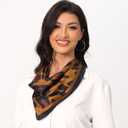 3 x Leopard Cheetah Print Head Scarf Women Neckerchief Scarf for Hair Wrapping at Night Bandana Square Scarf