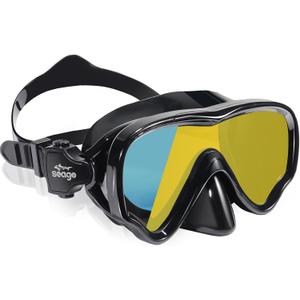 Seago Kids Swim Goggles Snorkel Diving Mask for Youth(5-15), Anti-Fog 180 Clear View