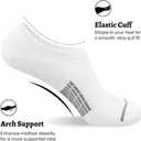 PAPLUS No Show Socks Men 6 Pairs, Non Slip Cushioned Athletic Low Cut Socks with Arch Support (Large-X-Large)