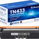 TN-433 TN433BK Toner Cartridge 1 Pack Replacement for Brother TN433 TN433BK Toner Cartridge HL-L8360CDW MFC-L8900CDW Printer Ink
