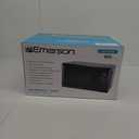 Emerson MW7302B Compact Countertop Microwave Oven with Touch Control, LED Display, 700W, 10 Power Levels, 6 Auto Menus, Glass Turntable and Child Safe Lock, 0.7 Cu., Ft. Black