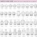 36Pcs Bud Vases Set Small Vintage Glass Bottles Clear Bud Vases in Bulk Multiple Shape Cute Glass Vases for Rustic Wedding Centerpieces Table Decorations and Home Decor(Clear)