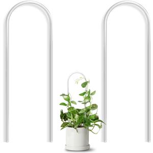 2 Pack U-Shaped Clear Acrylic Trellis for Indoor Plants, Small Plant Trellis for Potted Plants Climbing Plants, Plant Support Hoya Trellis for Vine Ivy Hoya Indoor Outdoor (Medium)