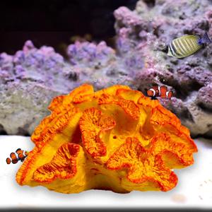 Besimple Aquarium Coral Ornaments Decor Fish Tank Plants Decoration for Aquarium Landscape, Orange