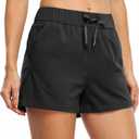 Willit Women's Shorts Hiking Athletic Shorts Yoga Lounge Active Workout Running Shorts Comfy Casual with Pockets 2.5" (Blue, XL)