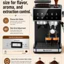 AMZCHEF Espresso Machine with Grinder, Latte & Cappuccino for Home Use