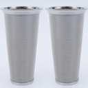 Fermus Set of 2 Cold Brew Coffee Filter for 32oz / 1Quart Wide Mouth Mason Jar Infuser 304 Stainless Steel Strainer with Seal Ring Design for Grounds Tea Fruit Coffee Filter