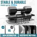 TAILI Shower Caddy Suction Cup 2 Pack, Heavy Duty Bathroom Basket, Bath Shelves for Inside, Stainless Steel Shower Holder for Bathroom Storage & Home Decor,Black