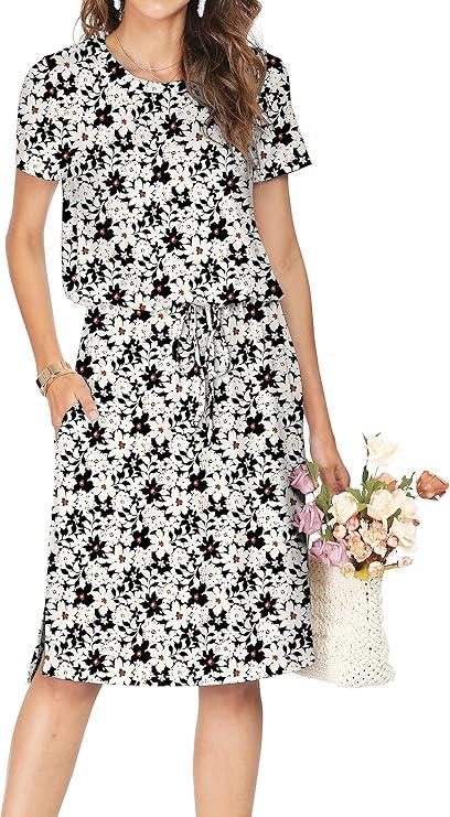 Women Summer Dress 2025 Sexy Outdoors Party Vocation Outfits Floral Flowy Cocktail Short Sleeve Robe Trendy Wedding Clothes XXL