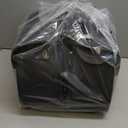 Dream Apparel Faux Leather Motorcycle Saddle Bags Throw Over Saddlebags, PVC Motorcycle Side Bags for Honda Shadow Sportster Softail Dyna V-star (Black) (Black 26L & Flame Pattern)