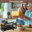 Stainless Steel Kitchen Sink Caddy, Kitchen Sponge Holder, with High Brush Holder, Adjustable Divider, Tilted Drain Pan, Multifunctional Sink Accessories, for Sponge, Soap, Dish Brush, Grey (black)