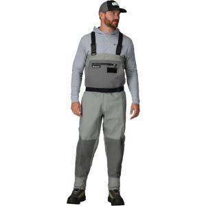 FROGG TOGGS Men's Hellbender Pro Waterproof Stockingfoot Fishing Chest Wader for Fishing, Gray, Large