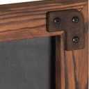 MyGift Large Chalkboard Sign Wall-Mounted - 12 x 25-Inch Burnt Wood Frame Erasable Blackboard with Metal Accent Corners