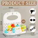 Yungyan 2 Pcs Bath Toy Storage Holder Foldable Bath Toy Organizer Large Capacity Bathtub Storage Shower Caddy for Toddlers Bedroom Bathroom Accessories