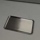 IMEEA Small Silver Tray Rectangular SUS304 Stainless Steel Bathroom Tray for Jewelry, Perfume, Vanity, Serving, 8 x 4.6 inch
