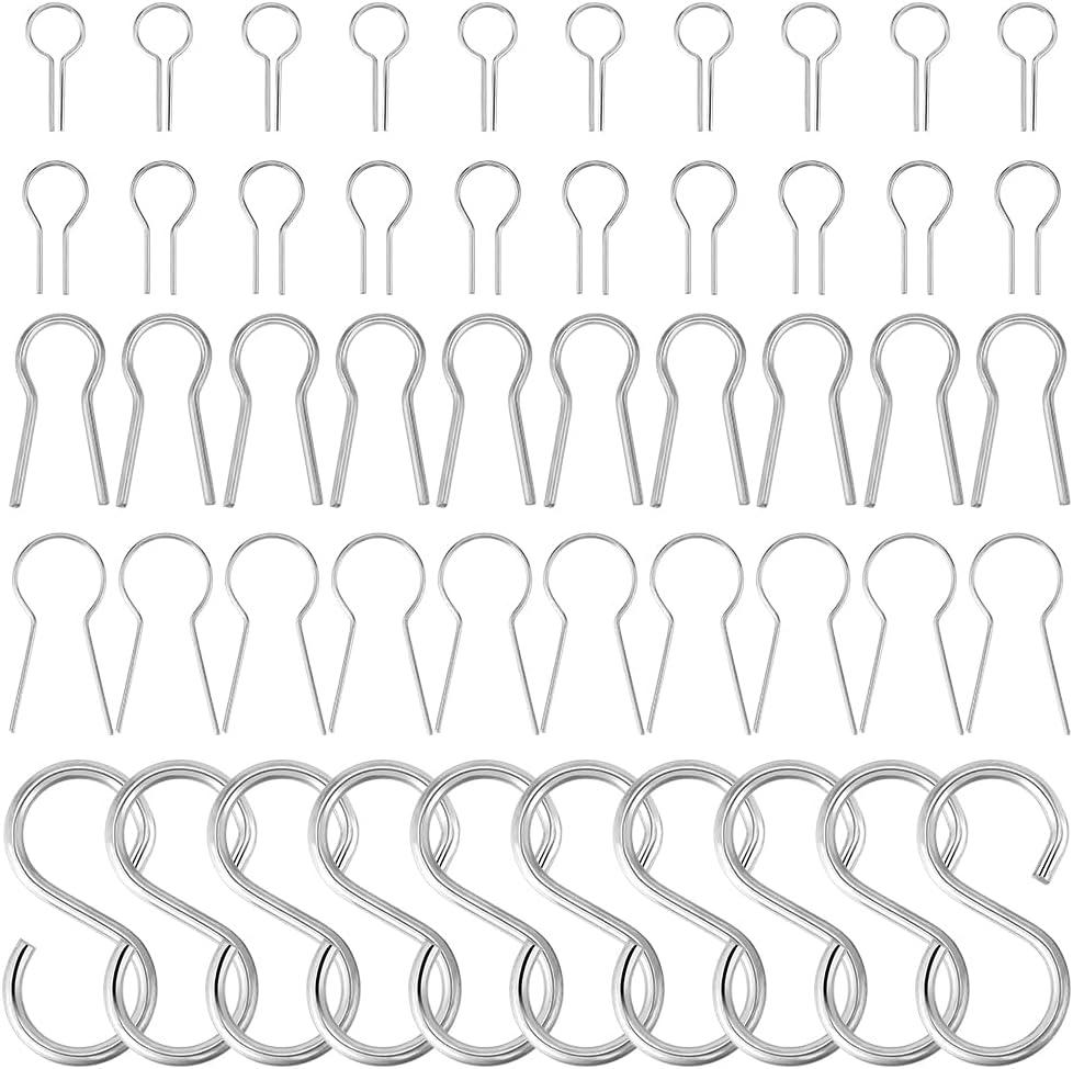 WEBEEDY 50 Pcs Hanging Hook for Kiln High Fire High Temperature Resistant Wire Jump Ring Hanging Hooks for Pendant, Ceramic Ornaments, Fusing in Glass