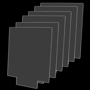 6pcs 2mm Acrylic Blanks for Light Base, Rectangle Shaped Acrylic Sheet Acrylic Panel Sign Blank with Protective Film, Clear Plastic Blanks for LED DIY Display Projects Craft