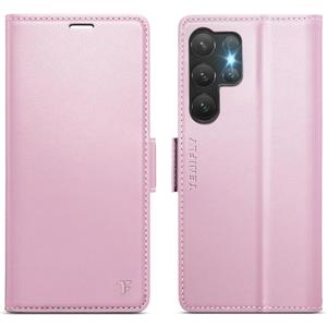 for Samsung Galaxy S25 Ultra Case Wallet with RFID Blocking Card Holder, PU Leather Kickstand Protective Flip Phone Cover Fit for Galaxy S25 Ultra 6.9", Rose Gold