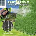 Artificial Grass Mat, Dog Grass Pee Pads, Fake Grass Pad for Pets Potty Training, Soft Grass Pad Rug, Grass Doormat with Drainage Holes, Pet Turf for Indoor Outdoor Use, Washable(15.7"*39.4")