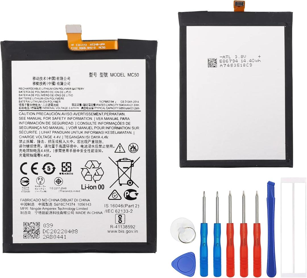 Replacement Battery MC50 Compatible with Moto G9 Power XT2091-3 with Repair Tool Kit