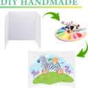 LonlyEagle Trifold Poster Board, 24" x 16", 3-Pack, White Corrugated Project Boards for Science Fairs, School Projects, Event Displays