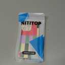 NITITOP Compatible with iPhone 15 Pro Max Case Cute Checkerboard Large Plaid Block for Women Men Girls Durable Slim Soft TPU Shockproof Full Camera Protective Cover - Colorful 2Pack