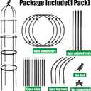 6FT Garden Obelisk Trellis for Climbing Plants,70Metal Plant Support Tower, Heavy Duty Thickened Tube,Rustproof Black Flower Stand for Vines, Roses, Outdoor & Indoor Use