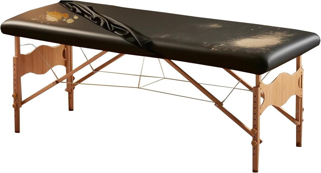 Leather Massage Table Cover Protector,Washable & Stain-Resistant for Tattoo/Spa/Massage/lash Bed Cover,Waterproof Vinyl Massage Table Cover(68-76" x29-35)