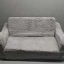 Kids Sofa, 2-in-1 Flip-Out Foam Couch, Soft Play Lounge Chair for Toddlers and Children, Extra Wide, Grey (Large)