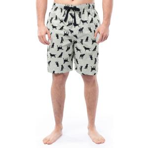 IZOD Men's Printed Poplin Relaxed Fit Drawstring Sleep Shorts, Large