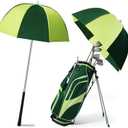 2 Pack Golf Bag Umbrella Golf Club Umbrella Flex Spring Top Telescoping for Rain Protection, 54" Extended 36" Collapsed Shaft with Rubber Grip
