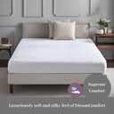 Dreamfit DreamComfort Luxurious Waterproof Mattress Protector with StaDry Moisture-Wicking, Fine Brushed Microfiber & Breathable Design, Split Head Queen