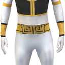 Morphsuits White Power Ranger Costume Adult, Mens Power Ranger Costume (Medium)