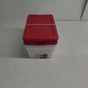 Sterilite Large Storage Bin, 66 Quart Clear Plastic Storage Container with Latch Lid, Red, 6 Count