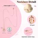 Cute Preserved Real Roses Bear Gift Box for Girlfriend with Initial Necklace S, Unique Birthday Gift for Mom, Her, Grandma, Anniversary Presents for Wife Women