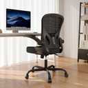 Office Chair, Ergonomic Desk Chairs 330LBS Capacity High Back Mesh Computer Chair with Flip-up Armrests, Comfy Work Chair with Adjustable Lumbar Support, Rolling Chair