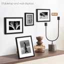 Real Glass Collage Picture Frames - 7 Pack, Gallery Frame Set, Multi Sizes Including 11x14, 8x10, 5x7, Collage Wall Decor for Hanging or Tabletop Display, Black