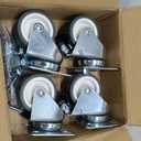 2 inch Swivel Caster Wheels Set of 4 Total Capacity 880 lbs Heavy Duty Casters for Furniture No Noise TPR Wheels with Screws