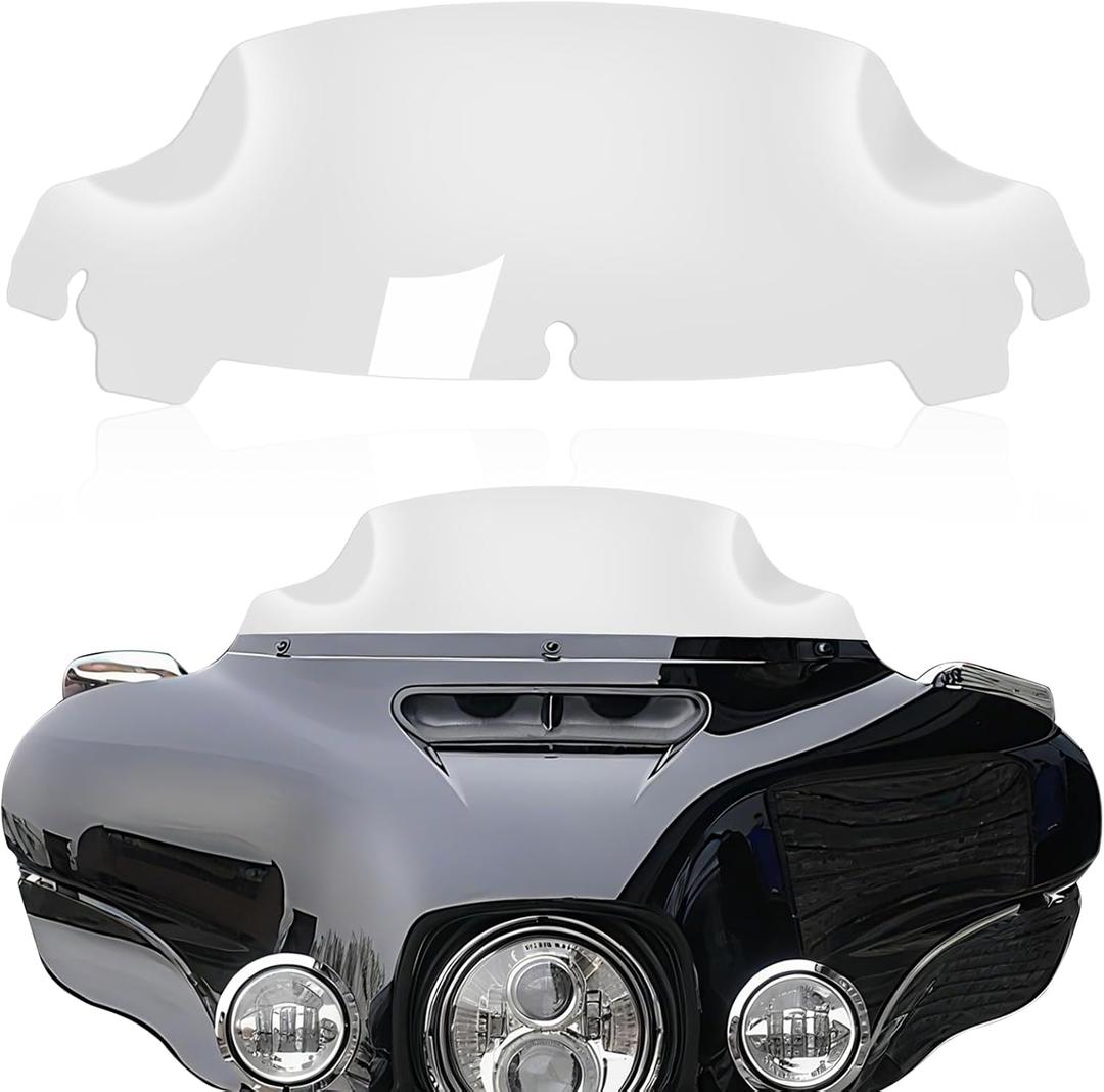Clear 7” Motorcycle Windshield Windscreen Compatible for 2014-2023 Harley Davidson Touring Street Glide/Electra Glide/Ultra Limited/Tri Glide FLHT FLHX FLHXS FLHTK
