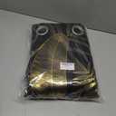 Black Gold Full Blackout Curtains for Bedroom Tropical Leaf Curtain Panels Room Darkening Thermal Insulated Noise Reducing Grommet Window Treatments Sets, 52x90Inch, 2 Panels